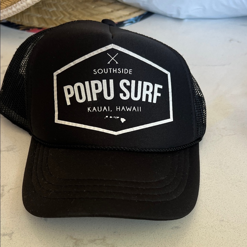 Kids Black Poipu Surf Trucker Hat